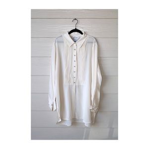 Women’s Button Down Long Sleeve 100% Silk Dress Shirt